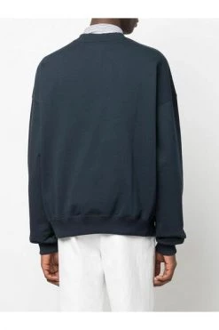 Drole De Monsieur Hoodies & Sweatvesten Slogan-Print Sweatshirt Blue -Goedkope DAY Birger et Mikkelsen winkel 38bcdf3cb33d46a7c35d26a881405d0e