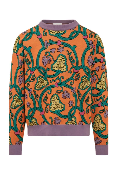 Drole De Monsieur Hoodies & Sweatvesten Knitwear Orange 3 Drole De Monsieur Hoodies & Sweatvesten Knitwear Orange