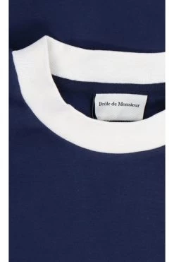 Drole De Monsieur T-Shirts Blue -Goedkope DAY Birger et Mikkelsen winkel 595e6765045261983fb457628af40b9c
