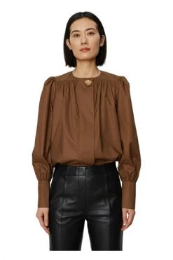 DAY Birger Et Mikkelsen Blouses Blouse Logan Brown -Goedkope DAY Birger et Mikkelsen winkel 5fd1018b8390d4c4b35f5fb9a6ce5886