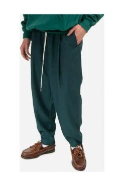 Drole De Monsieur Broeken Wide Trousers Green