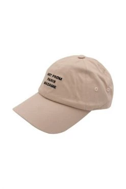 Drole De Monsieur Petten 'Not From Paris' Baseball Cap Beige