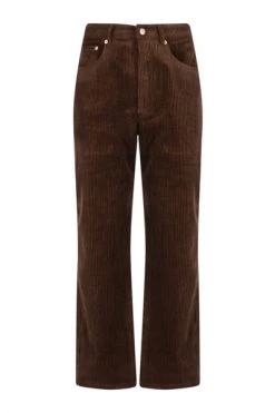 Drole De Monsieur Broeken Straight Trousers Brown