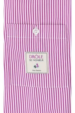 Drole De Monsieur Overhemden Shirts Purple